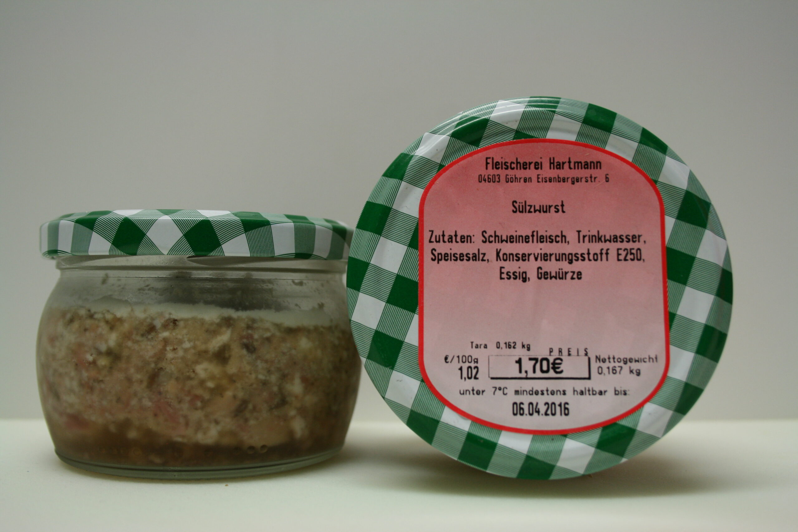 Sülzwurst im Glas – Fleischerei Hartmann Shop